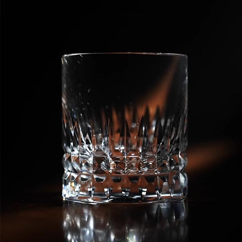 Diamond Cut Asterism Hand Carving Crystal Old Fashioned Glass Thick Heavy Classics Whiskey Rocks Wine Cup Beer Tumbler Lowball