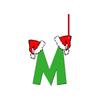 1Pcs Christmas Decoration Green Letter Hanging Christmas Tree Pendant Ornament for Home Decor Navidad New Year 2026 Accessories