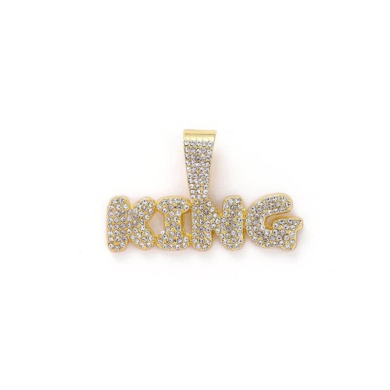 KING Letter Pendant Street Personalized Design Letter Cuban Chain Jewelry Jewelry