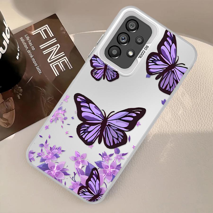 INS Retro Butterfly Phone Cover Case for Samsung Galaxy A13 A17 A52 A32 A36 A23 A71 A14 A56 A54 A12 A16 A34 A72 A25 A73