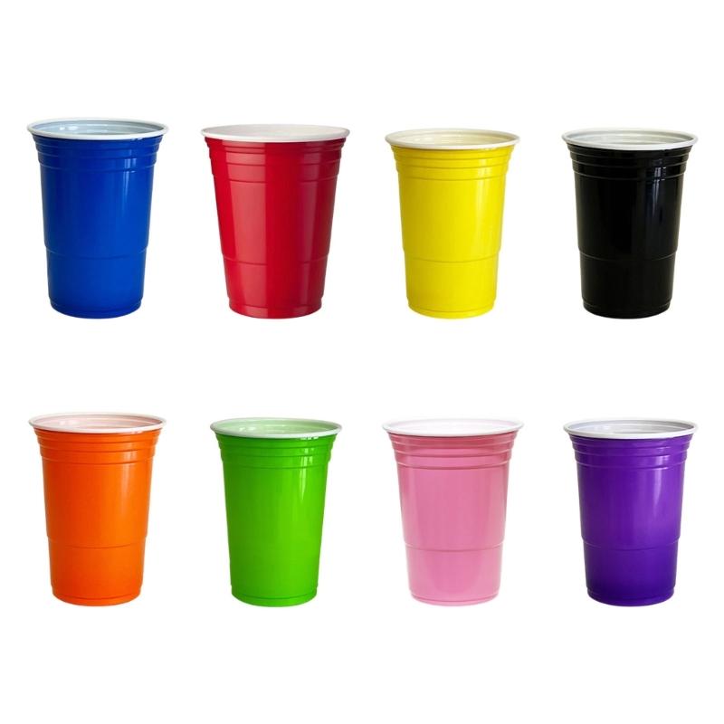 10Pcs Plastic Party Drinking Cups Disposable Beer Beverage Cup Drinkware For Cold And Hot Drinks At Gatherings
