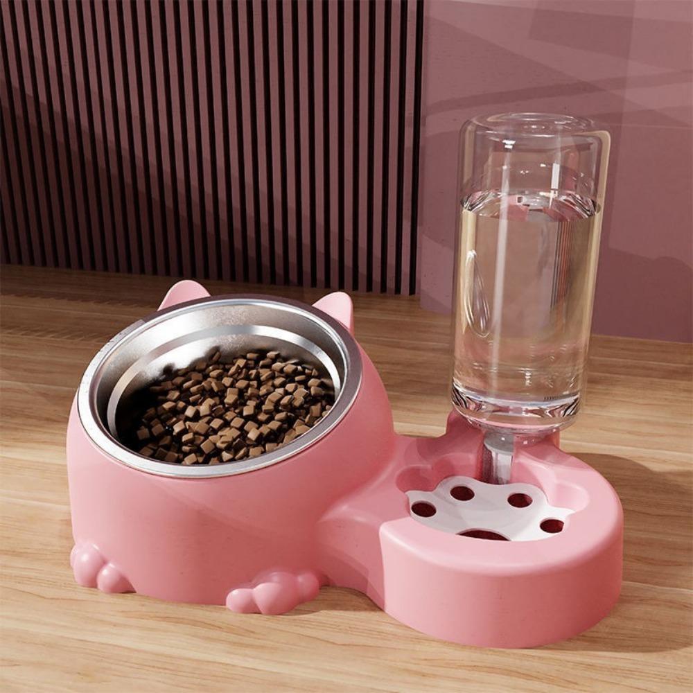 

Neck Protection Automatic Pet Feeder Large Capacity Pet Water Dispenser for Cats Dogs розовый