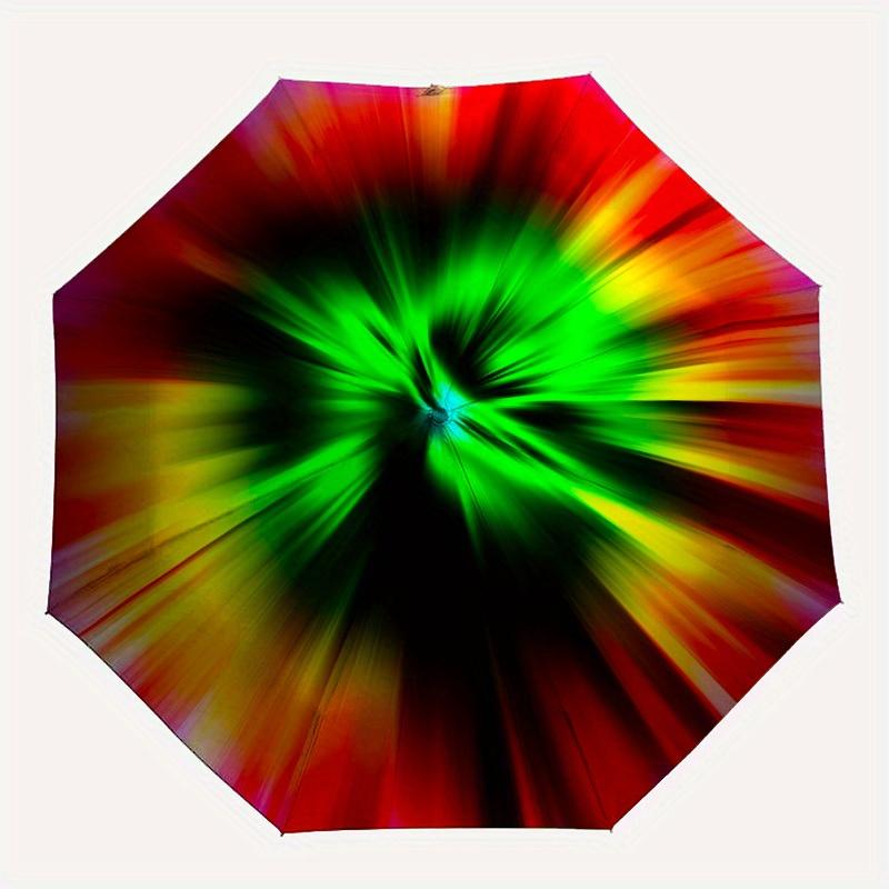 

1pc Rainbow Gradient CircleAutomatic Folding Umbrella, Portable & Foldable Design with 8 Ribs, Casual Outdoor Accessory yy250804159
