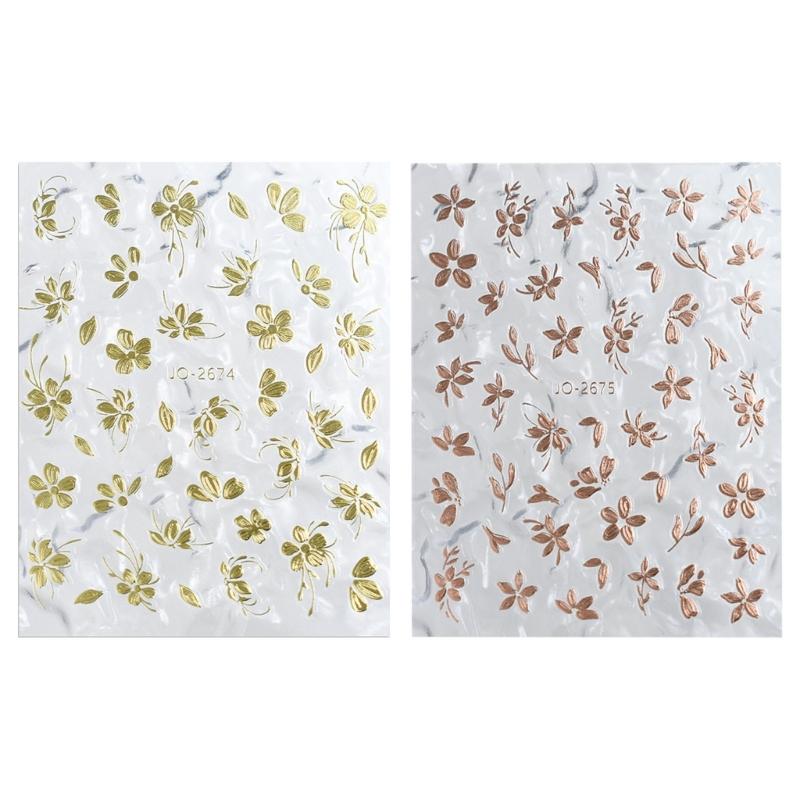 Flower Nail Art Stickers Decals,Nail Supplies Adhesive Nail Decals Nail Art Designs Stickers Manicure Accessories Gifts