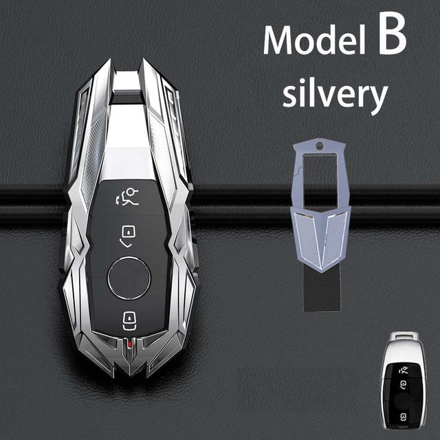 Příslušenství do auta ze slitiny zinku Ochranný kryt pouzdra na klíče do auta Vhodné pro Mercedes Benz EC Class W204 W212 W176 GLC CLA GLA