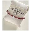 Sterling Coin Garnet Beaded Bracelet Women Minimalist Boho Style Adjustable Handmade Jewelry B3036