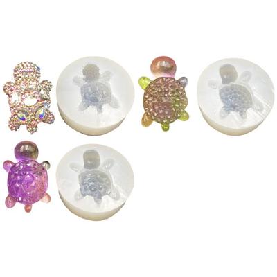 Detailed Diamonds Turtles Silicone Mold Portable Silicone Decors Mold Designed For Crafting Realistic Turtles Ornament