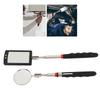 2pcs 360 Swivel Inspection Mirror Square Mirror LED Lighted Mirror  Small Parts Observation