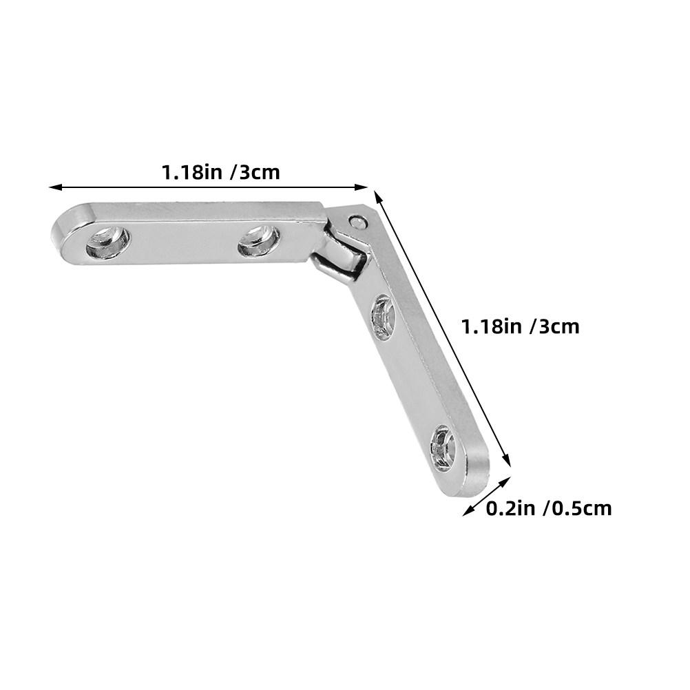 12Pcs Zinc Alloy 90 Degree Hinges for Wooden Box Chest Small Decorative Jewelry Box Cabinet Hardware Miniature Furniture Hinges