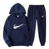 Herren Damen Fleece Hoodie Set Langarm Oberteil Jogginghose Winter Warm Lässig Sport Outfit