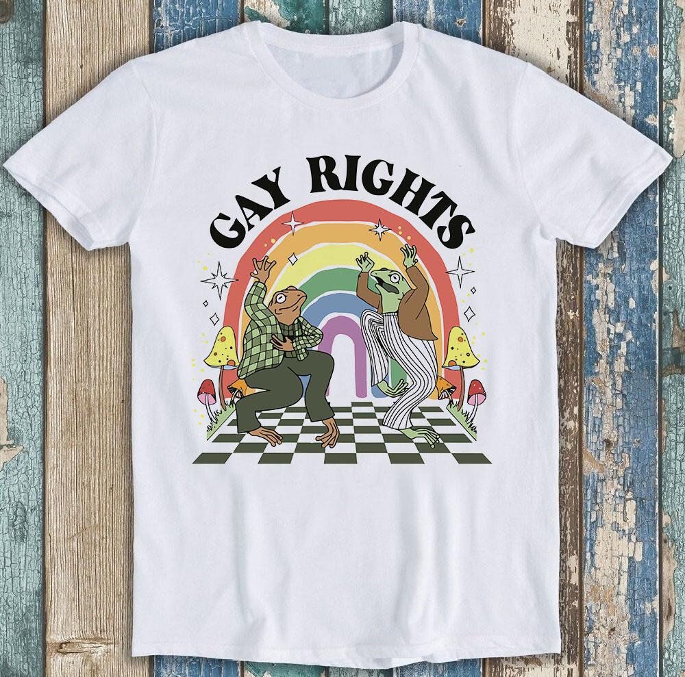 Gay Rights Dancing Frog LGBT Lesbian Gay Pride Proud Funny Gift Tee T Shirt 2168