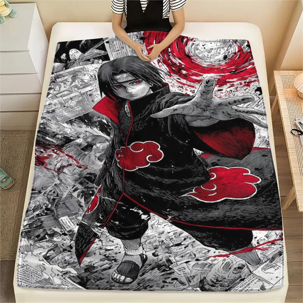 Itachi Uchiha Indoor Relax Printed Flannel Blanket, Warm Daily Cover for Bedroom, Furniture Use and Outdoor Picnic.-TING