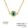 Blue Evil Eye Pendant Necklace for Women Fashion Couple Gifts Eyes Charms Choker Stainless Steel Jewelry Amulet Rolo Chain