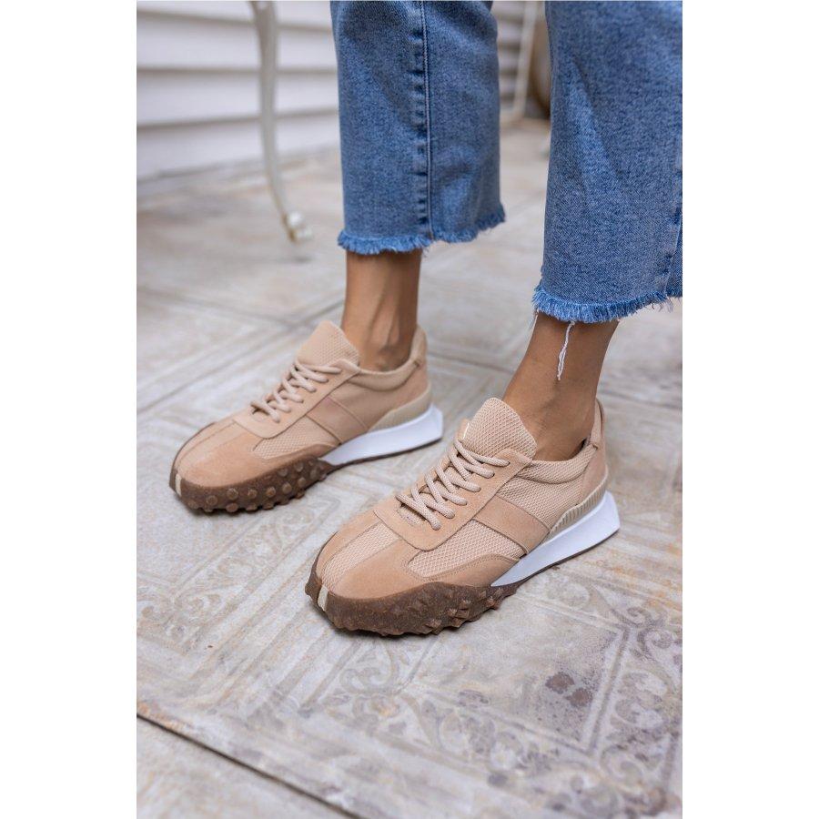Women's Genuine Suede Leather Sneakers