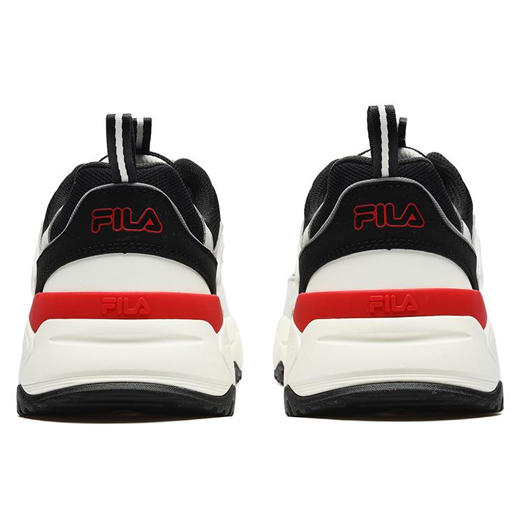 FILA Rayflide Textile, Synthetic Leather Wear resistant And Lightweight Low top Casual Shoes Men's Black White F12M242121FBS