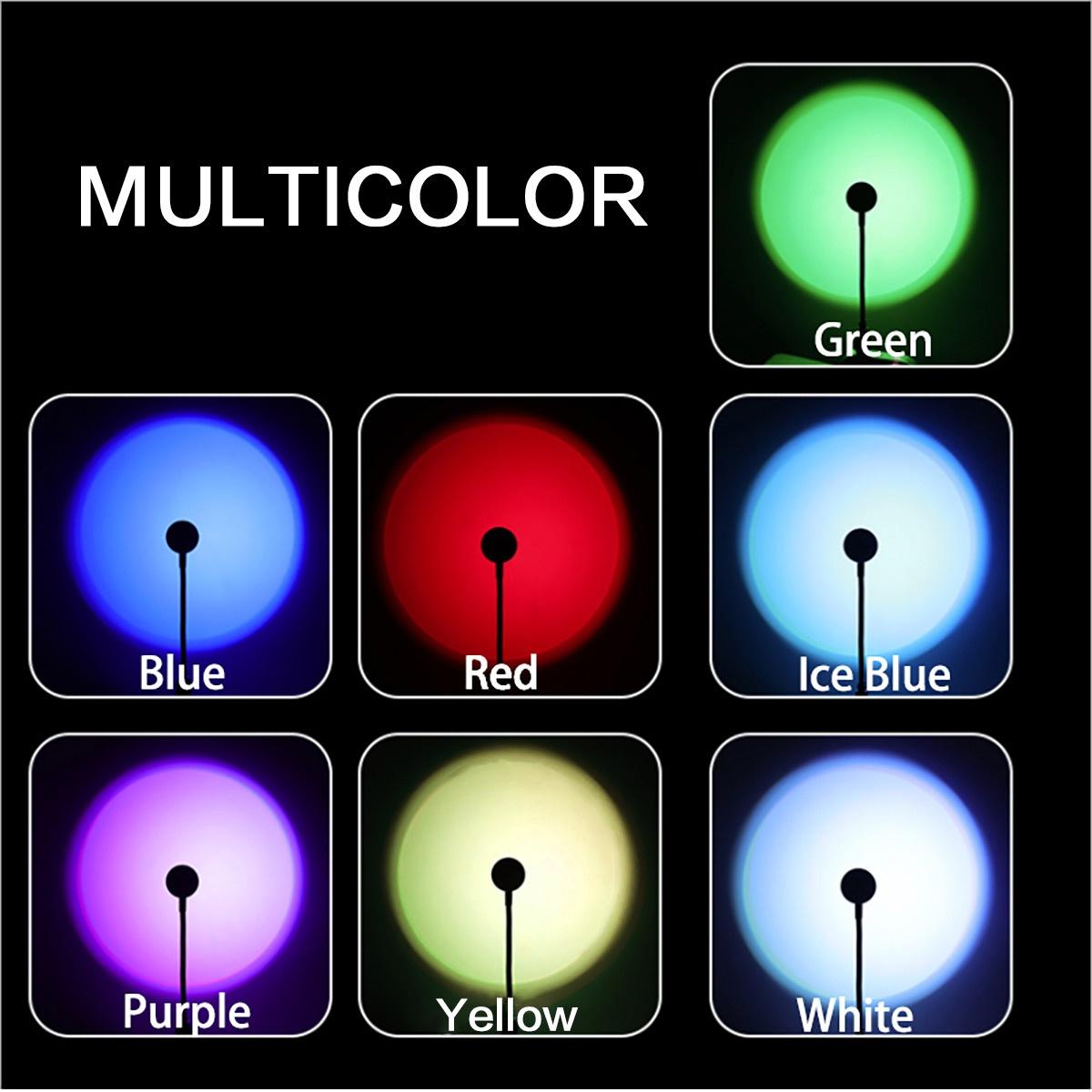 

USB лампа для проектора заката, 1 шт., атмосферная лампа, романтический светодиодный ночник для спальни, кофейни, живое украшение