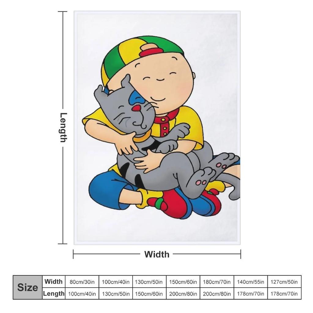 Caillou, Caillou and Dog Throw Blanket Decorative Sofas Luxury Blankets For Sofas Heavy Blankets