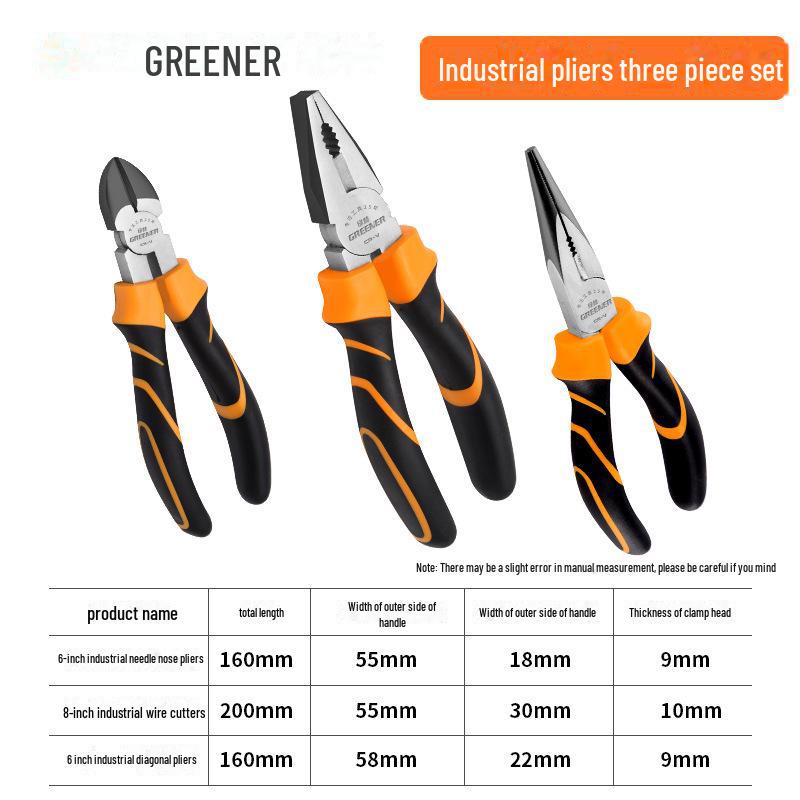 Green Forest 8-Inch Multi-Function Wire Cutters & Pliers – Industrial-Grade Hand Tool for Electricians