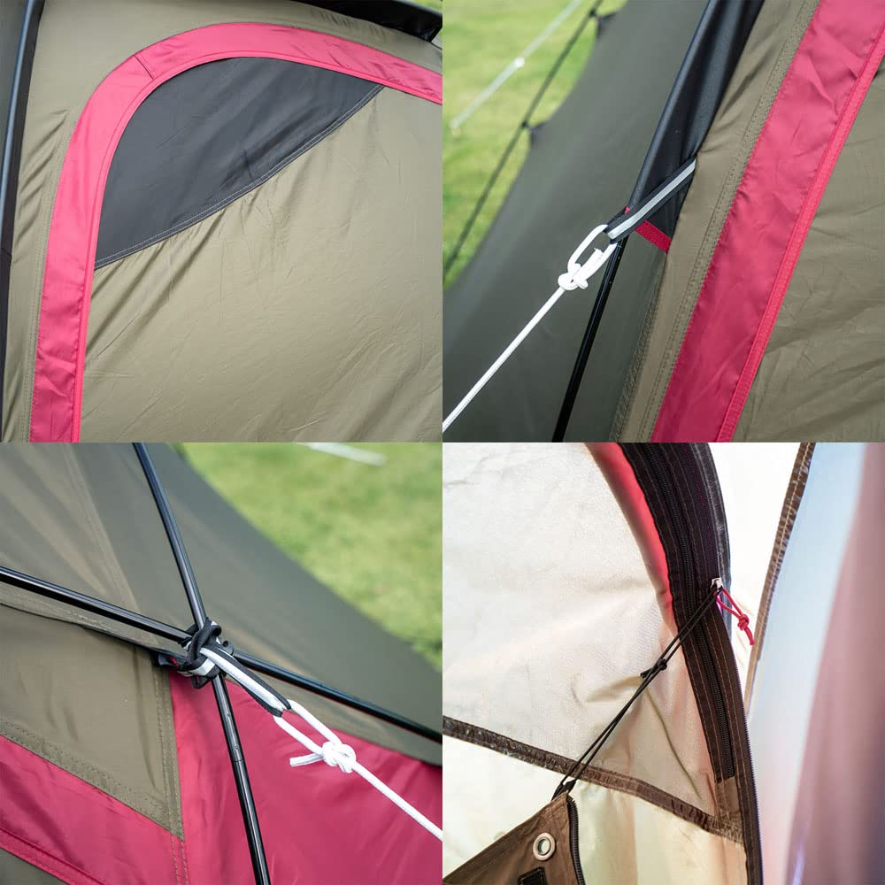 Ogawa Camping Outdoor Dome Tent Hoz ST [For 2 People] 2605 Dark Green X Black X Red