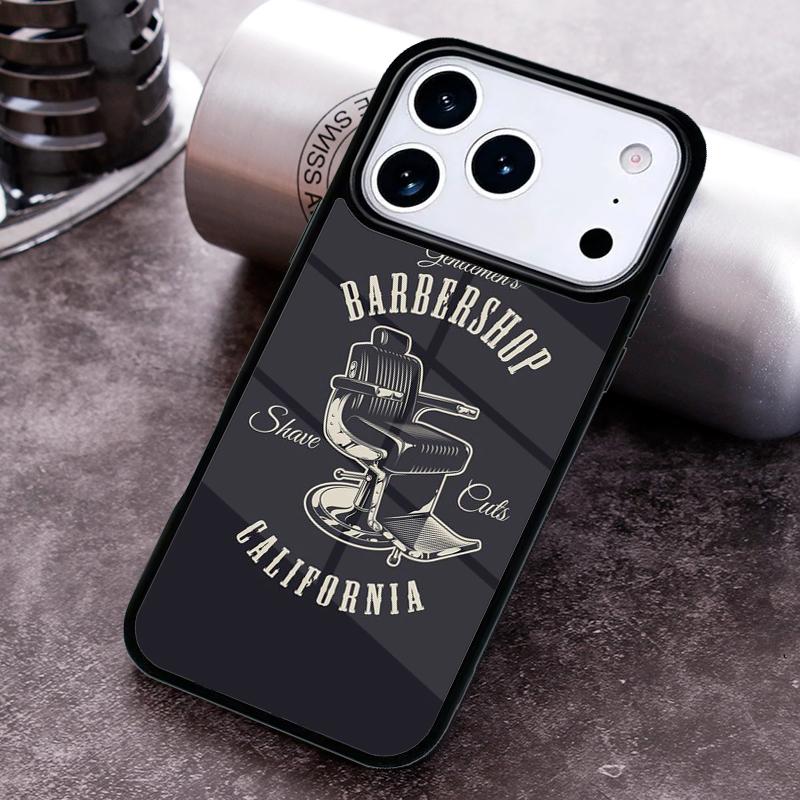 Barber Life Vintage Retro Phone Case For iPhone 17 16 15 14 13 12 11 Pro Max Plus 17Air Soft Silicone Cover