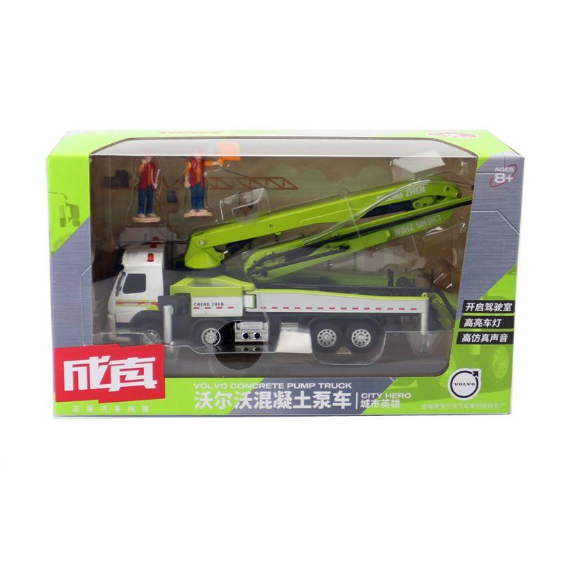 

Alloy Cement Simulation Pump Truck Model Toy With Sound And Light Function зелёный