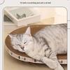 All-in-One Cat Bed & Scratching Board: Durable, Debris-Free, Large Round Design with Paw Basin & Claw Grinding Features