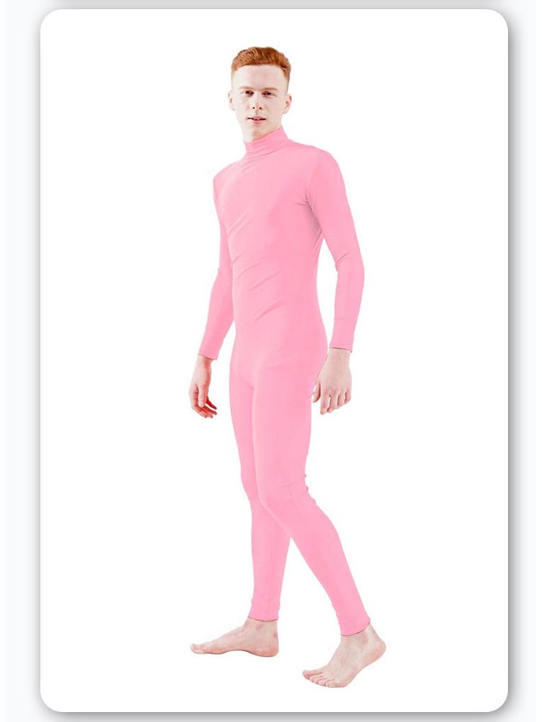 Halloween Cosplay Solid Color Full Body Open Face Zentai Bodysuit