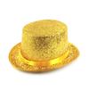 Retro Glitter Top Hat British Style Durable Lightweight Glittering Magician Hat Polyester Multicolor Bowler Jazz Hat Performance