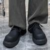 Shoes Men's trendy black platform big head casual leather shoes European and American trend versatile height increase Derby shoes 9522-Z