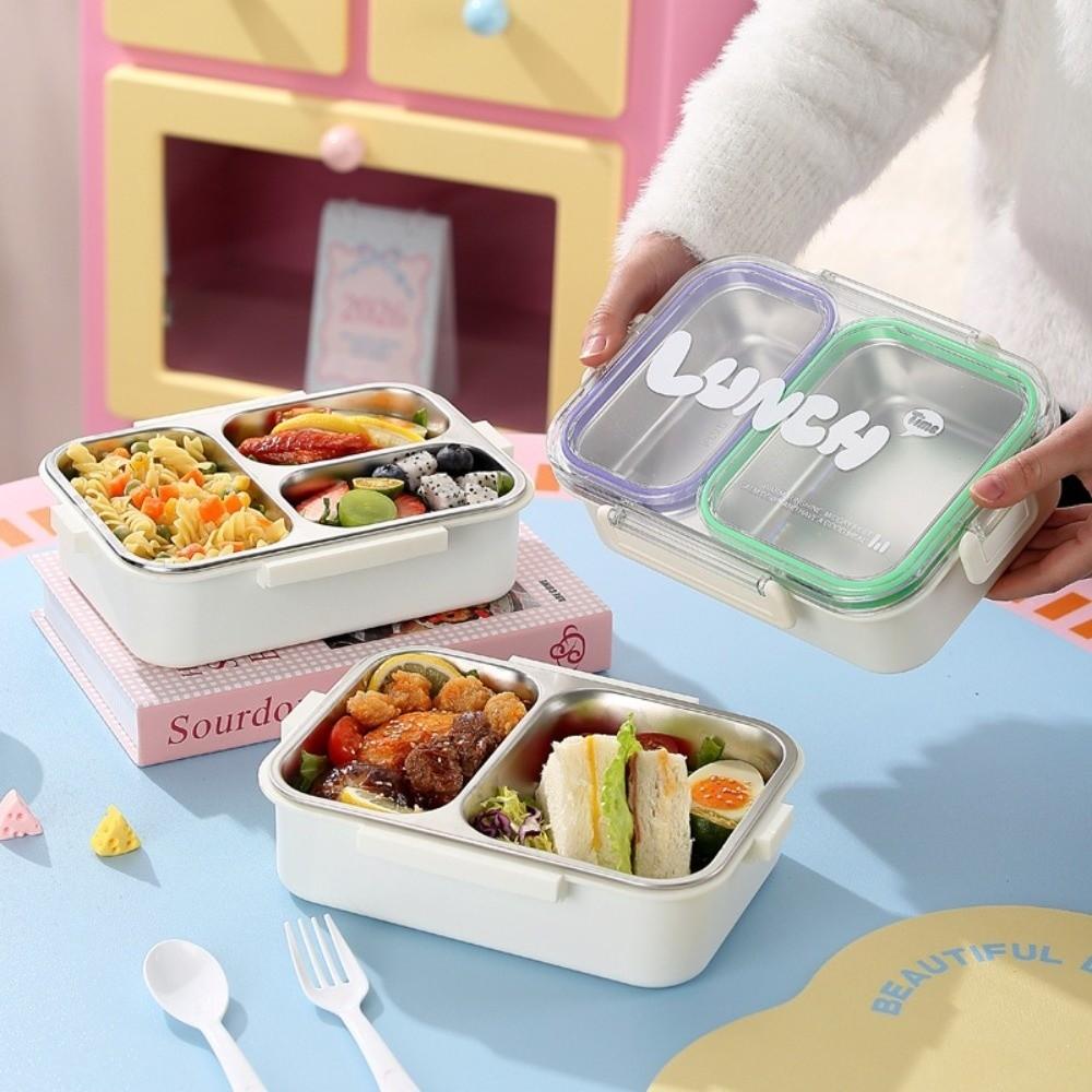 Divided Lunch Box Food Grade Leakproof Storage Box Portable Camping Food Container Student Worker