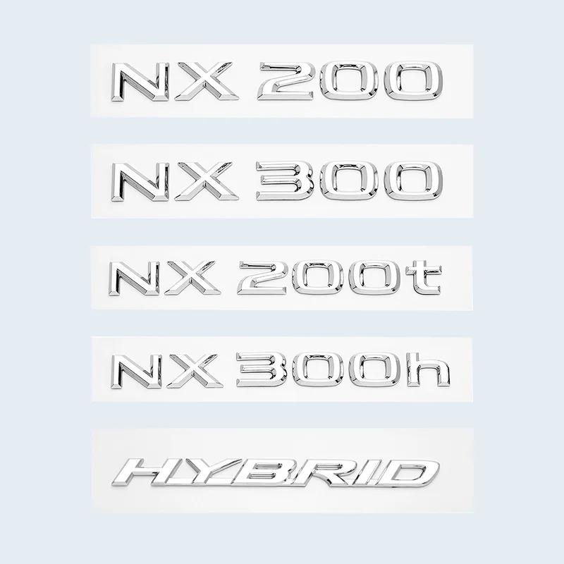 Car Trunk ABS Chrome Gloss Black Letters Logos Badge Emblem Decals Styling Sticker For Lexus NX NX200 NX300 NX200t Accessories