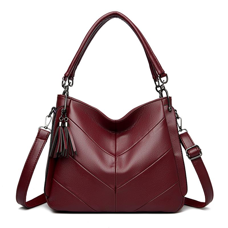 High Quality PU Elegant Women Messenger Bags Office Ladies Totes Pure High-capacity Handbag for Female Crossbody Shoulder Wallet