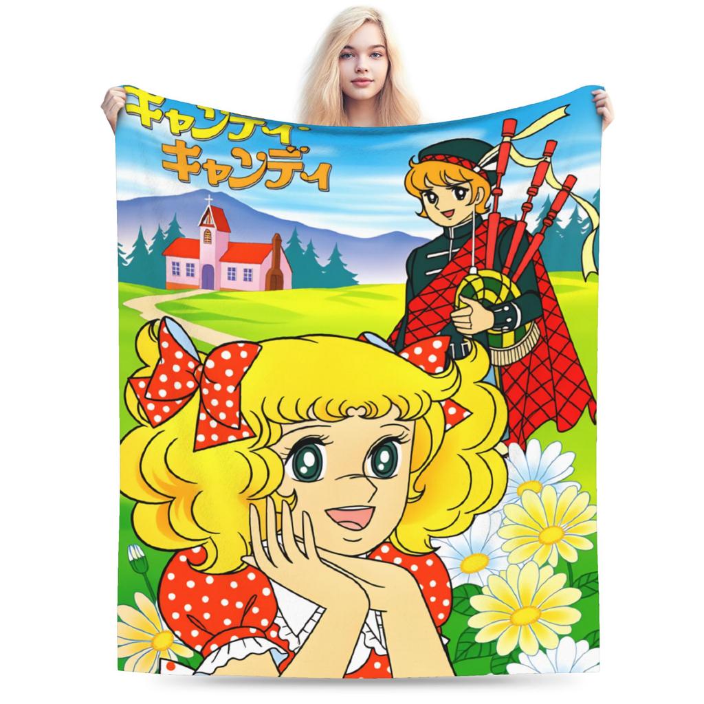 Anime Candy Candy Blanket Quality Soft Warm  Throw Blanket Winter Child Couch Bed Pattern Bedspread