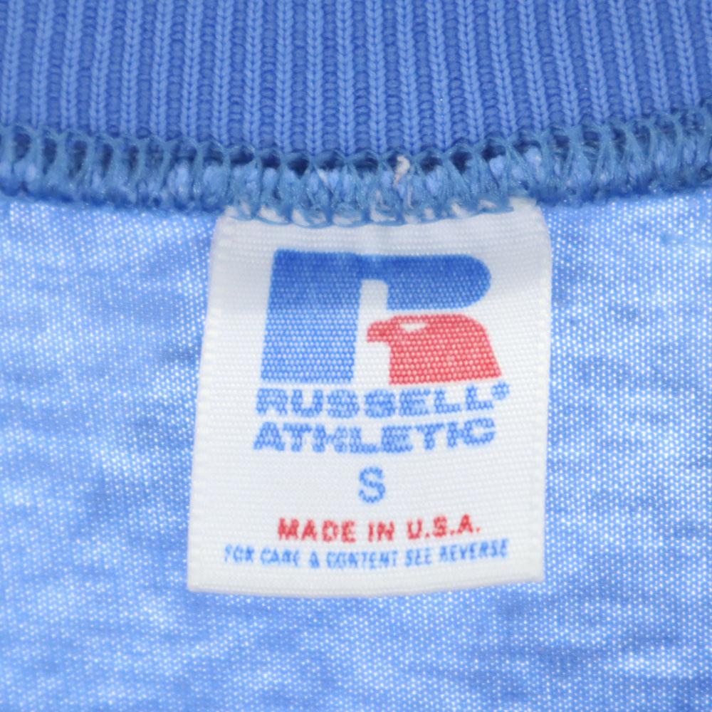 RUSSELL ATHLETIC 90s Made in USA Old Short sleeve V neck T-shirt S Blue Men's Used