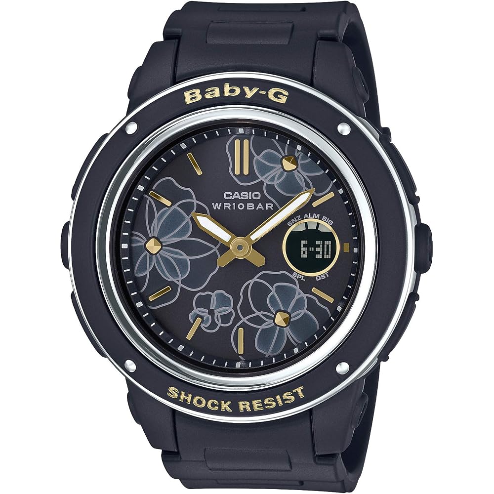 [Casio] Baby-G Watch 【Domestic Genuine Product】 Floral Dial Series BGA-150FL-1AJF Women s Black