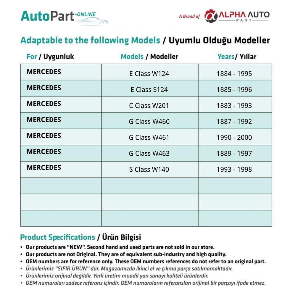 Injector Pipe for Mercedes E Class W124, S124