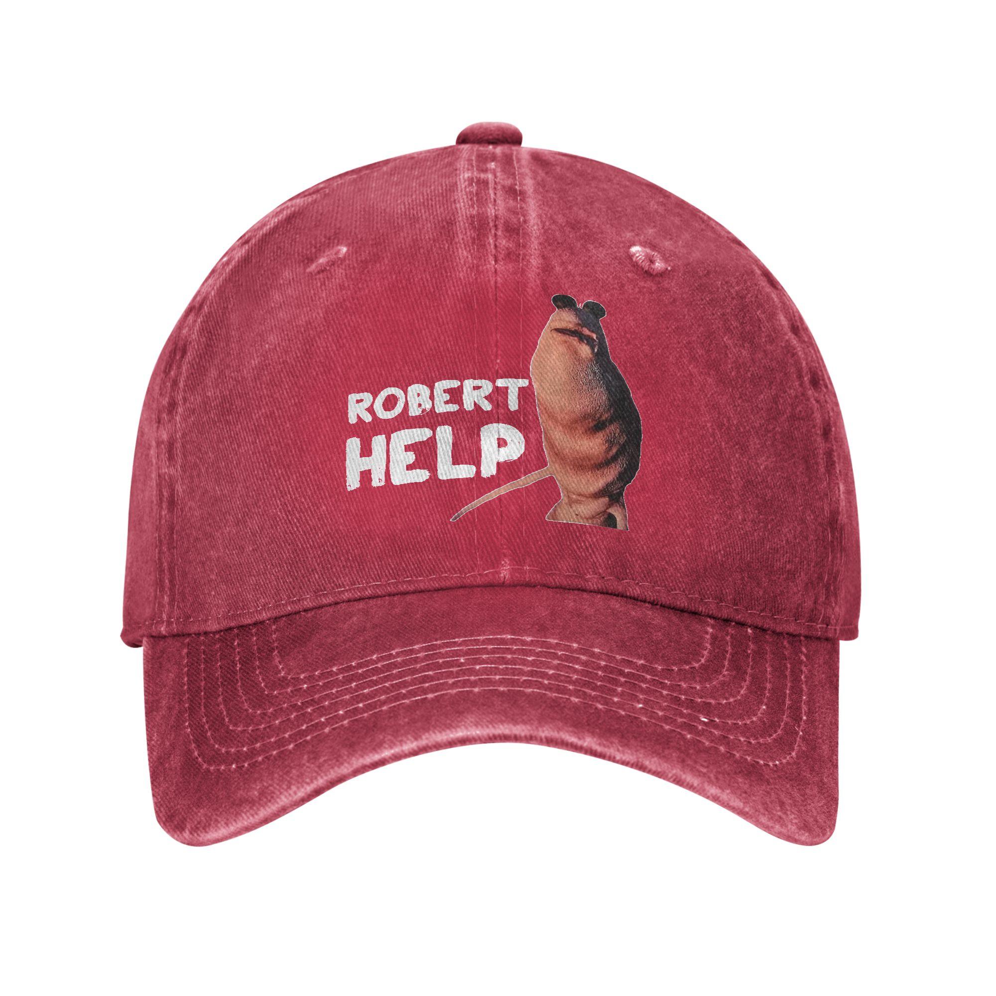 Unisex Funny Robert Help Marcus The Worm Cap Merch Baseball Cap Vintage Trucker Hats Adjustable One Size