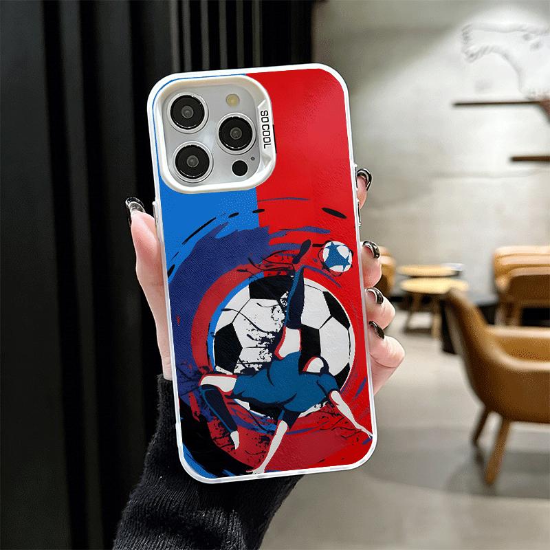 

Football Soccer Ball Design Shockproof Phone Case for iPhone 17 Air 16 16E 15 Pro Max 14 Plus 13 Mini 12 Back Cover Anti Fall Fu iPhone 16 Pro