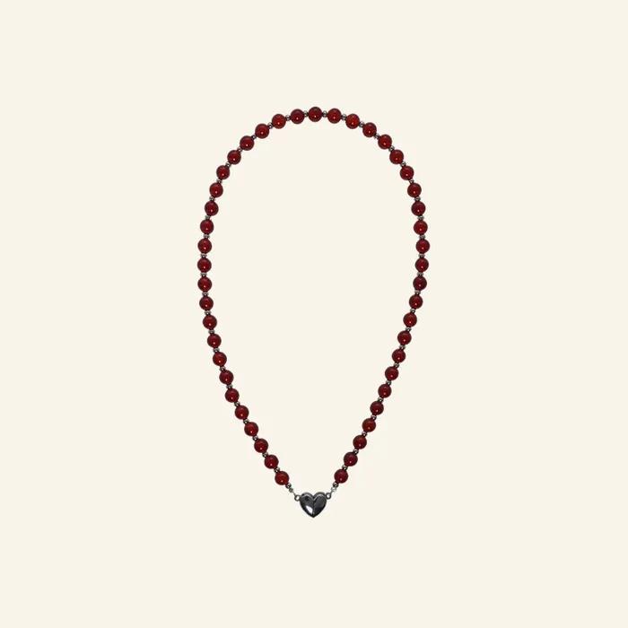 Heart flutter necklace red #N068