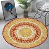 Nordic Retro Gold Printed Round Sponge Carpet Living Room Bedroom Mat Home Bathroom Non-slip Floor Mats Decoration