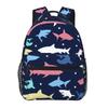 Cute Cartoon Sharks Travel Backpacks for Women Men Boys Girls Student Bookbag Durable Casual Daypack Lightweight Laptop Backpack