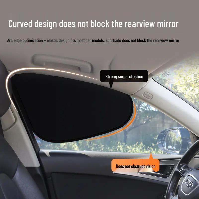 Electrostatic Adhesion Car Sunshade - Glass Heat Insulation Blackout Curtain for Sun Protection