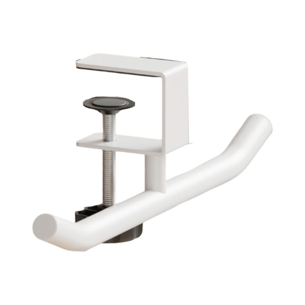 Carbon Steel Desk Edge Bag Hook Removable Adjustable Desk Headset Hanger Rotatable Punch-free Hanging Handbag Holder Office Desk