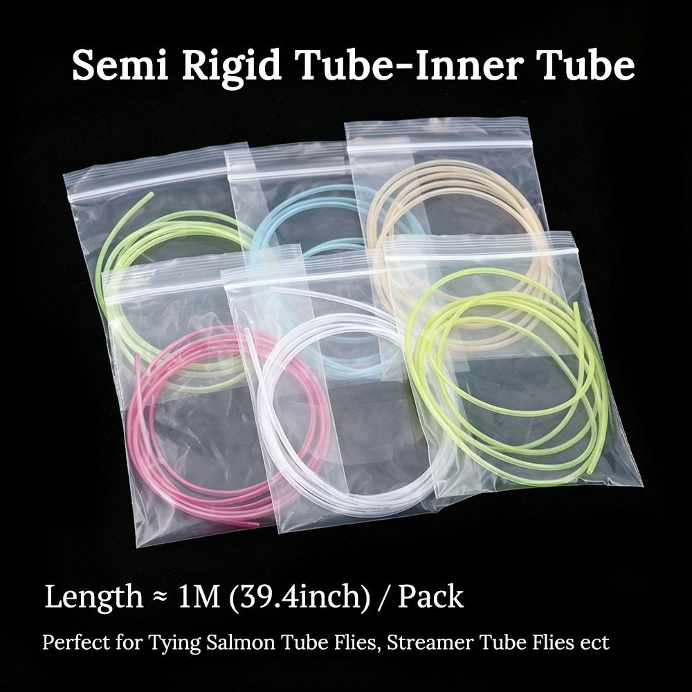 1-6Packs Semi Rigid Tube Fly Tying Material 1.8mm/1.0mm 1M Inner Tube for Salmon Streamer Flies 6 Colors Perfect