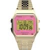 Timex T80 34mm Watch with Stainless Steel Bracelet, Gold Tone/Digital/Gold Tone, Retro.