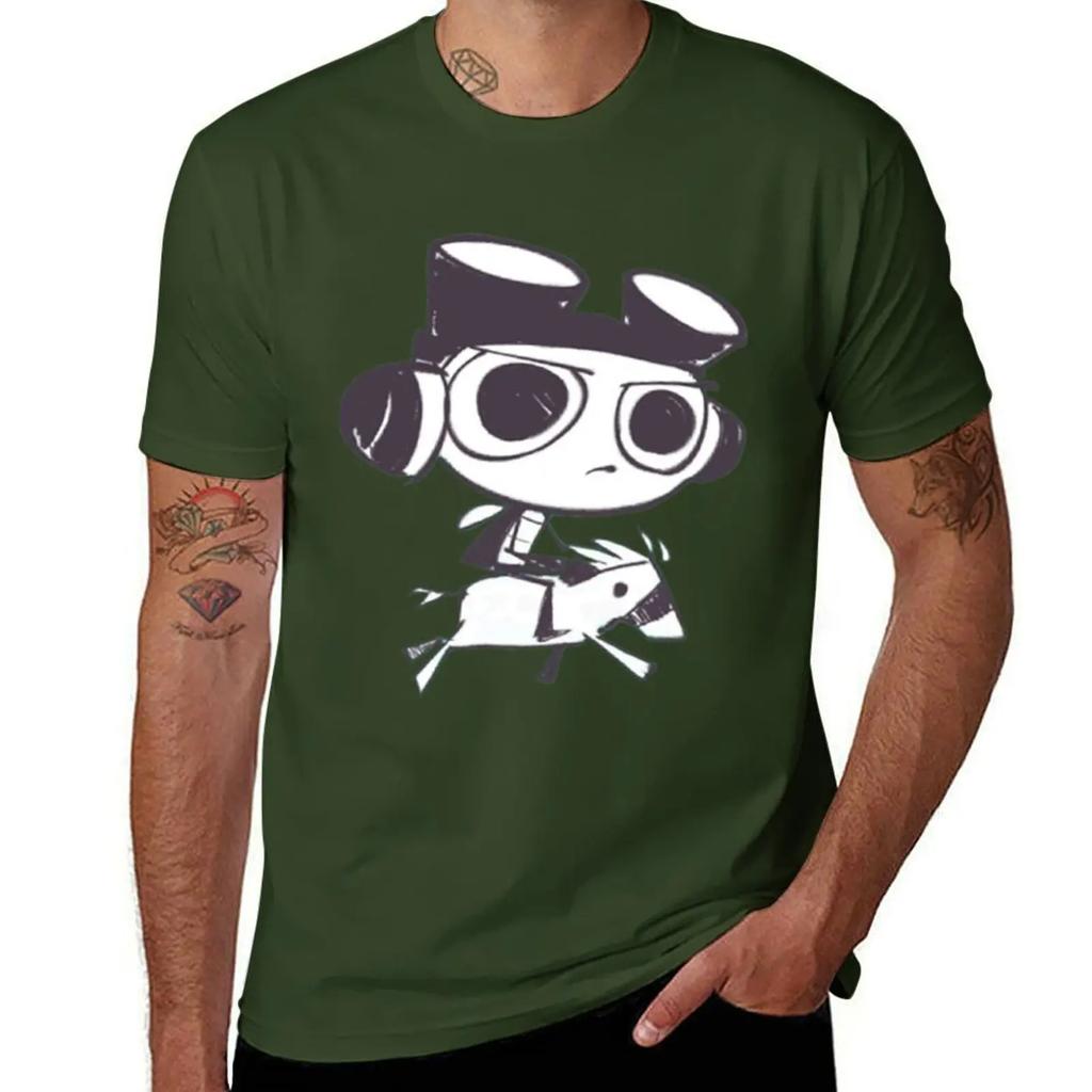 Psychonauts Raz Rides a Pony Sugarcube TShirt Anime Tshirt Tops Vintage T Shirt Unisex