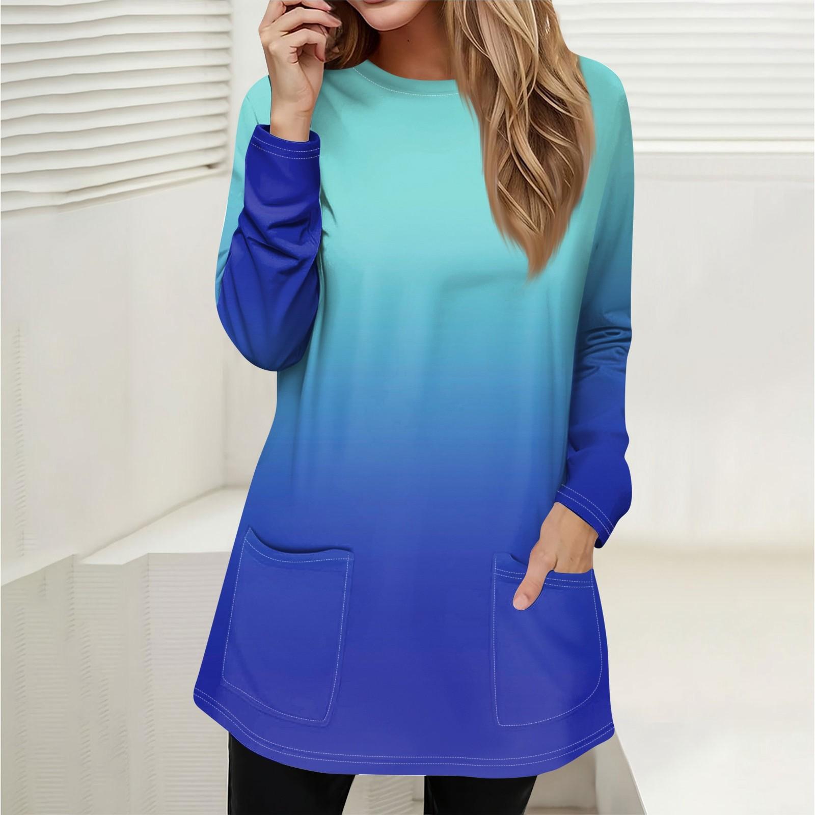 

Женская толстовка, пуловер, спортивная одежда, карман, принт, повседневный топ с круглым вырезом и длинными рукавами XL темно-синий