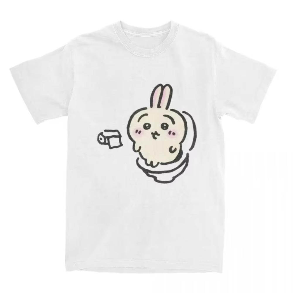 Chiikawa Toilet Time TShirt Unisex Women Short Sleeve Summer TShirt Popular Unisex Women Fashion Shirt Tops Comfortable Soft