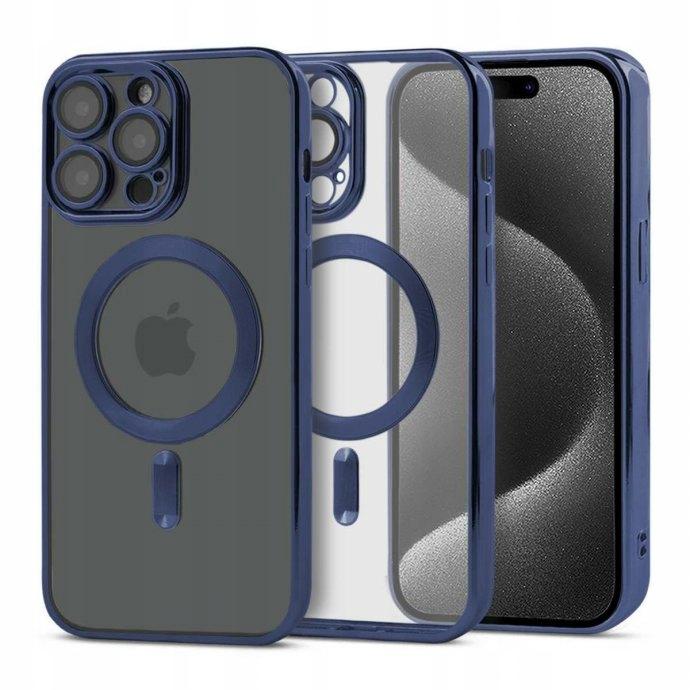 Etui do iphone 11 pro max magsafe obudowa wzmacniana granatowy case + szkło