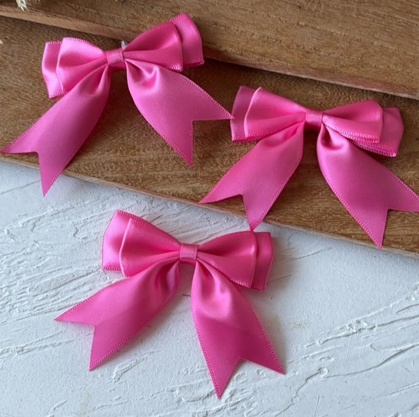 2.5cm Wide Handmade Ribbon Bow Knot for DIY Clothing & Hair Accessories, Card Holders, and Decorations